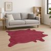 5' X 7' Fuchsia Cowhide Area Rug