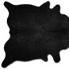 5' X 7' Black Cowhide Area Rug