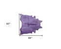 5' X 7' Purple Cowhide Hand Tufted Area Rug