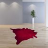 5' X 7' Burgundy Cowhide Area Rug