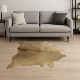5' X 7' Taupe Cowhide Cowhide Print Area Rug