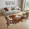 5' X 7' Brown And White Cowhide Area Rug