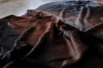 5' X 7' Black And Dark Brown Cowhide Area Rug