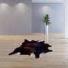 5' X 7' Black And Dark Brown Cowhide Area Rug