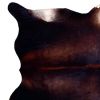5' X 7' Black And Dark Brown Cowhide Area Rug