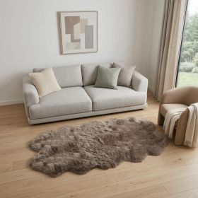 5' X 7' Brown And Black Cowhide Area Rug