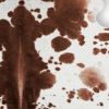 5' X 7' Brown And White Cowhide Cowhide Print Area Rug