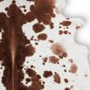 5' X 7' Brown And White Cowhide Cowhide Print Area Rug