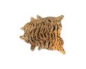 5' X 7' Black And Orange Cowhide Area Rug