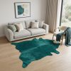 5' X 7' Green Cowhide Area Rug