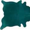 5' X 7' Green Cowhide Area Rug