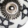 Set of Twelve Black And White Ceramic Drawer Pull Knobs