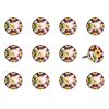 1.5" X 1.5" X 1.5" Yellow Blue And Red  Knobs 12 Pack