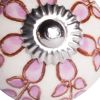Set of Eight Pink And White Ceramic Drawer Pull Knobs