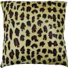 18" Black and Orange Cowhide Throw Pillow