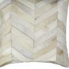 Set of Two Natural Cowhide Throw Pillow