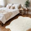 4' X 5' Polar Bear Off White Faux Hide Area Rug