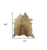 6' X 7' Taupe Cowhide Cowhide Print Area Rug