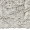 2' X 3' Gray And Ivory Faux Fur Area Rug