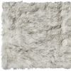 2' X 3' Gray And Ivory Faux Fur Area Rug