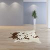 6' X 7' Brown And White Cowhide Area Rug