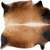 6' X 7' Tan Cowhide Cowhide Print Area Rug