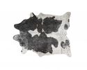 6' X 7' Black And Silver Cowhide Cowhide Print Area Rug