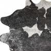 6' X 7' Black And Silver Cowhide Cowhide Print Area Rug