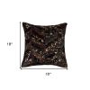 18" X 18" X 5" Chocolate And Gold  Pillow