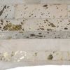 12" X 20" Natural And Gold Cowhide Throw Pillow