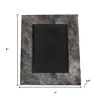 4" x 6" Gray Cowhide Tabletop Picture Frame with Mat