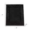 5" x 7" Black Cowhide Hanging & Tabletop Picture Frame with Mat
