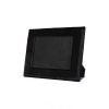 5" x 7" Black Cowhide Hanging & Tabletop Picture Frame with Mat