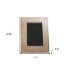 8" x 10" Natural Cowhide Tabletop Picture Frame with Mat
