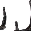 Set of Three Black Resin Diving Man Hanging Dimensional Sculpture