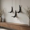 Set of Three Black Resin Diving Man Hanging Dimensional Sculpture
