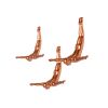 Set of Three Bronze Resin Diving Man Hanging Dimensional Sculpture