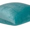 20" X 7" X 20" Transitional Aqua Solid Pillow Cover With Poly Insert