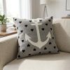 18" Black And Gray Nautical Cotton Throw Pillow