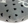 18" Black And Gray Nautical Cotton Throw Pillow