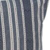 14" X 20" Gray Striped Cotton Throw Pillow