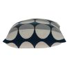20" Blue Gray And Ivory Geometric Cotton Throw Pillow