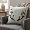 20" X 7" X 20" Lodge Grey & Black Pillow Cover With Poly Insert