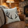 20" X 7" X 20" Lodge Grey & Black Pillow Cover With Poly Insert