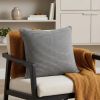 20" X 7" X 20" Elegant Transitional Gray Pillow Cover With Poly Insert