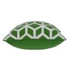 20" Green and White Throw Pillow