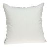 20" Ivory Damask Cotton Throw Pillow
