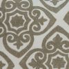 20" Ivory Damask Cotton Throw Pillow
