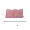 15" X 25" Pink Lambswool Down Lumbar Throw Pillow