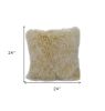 24" Gold Microsuede Down Euro Throw Pillow